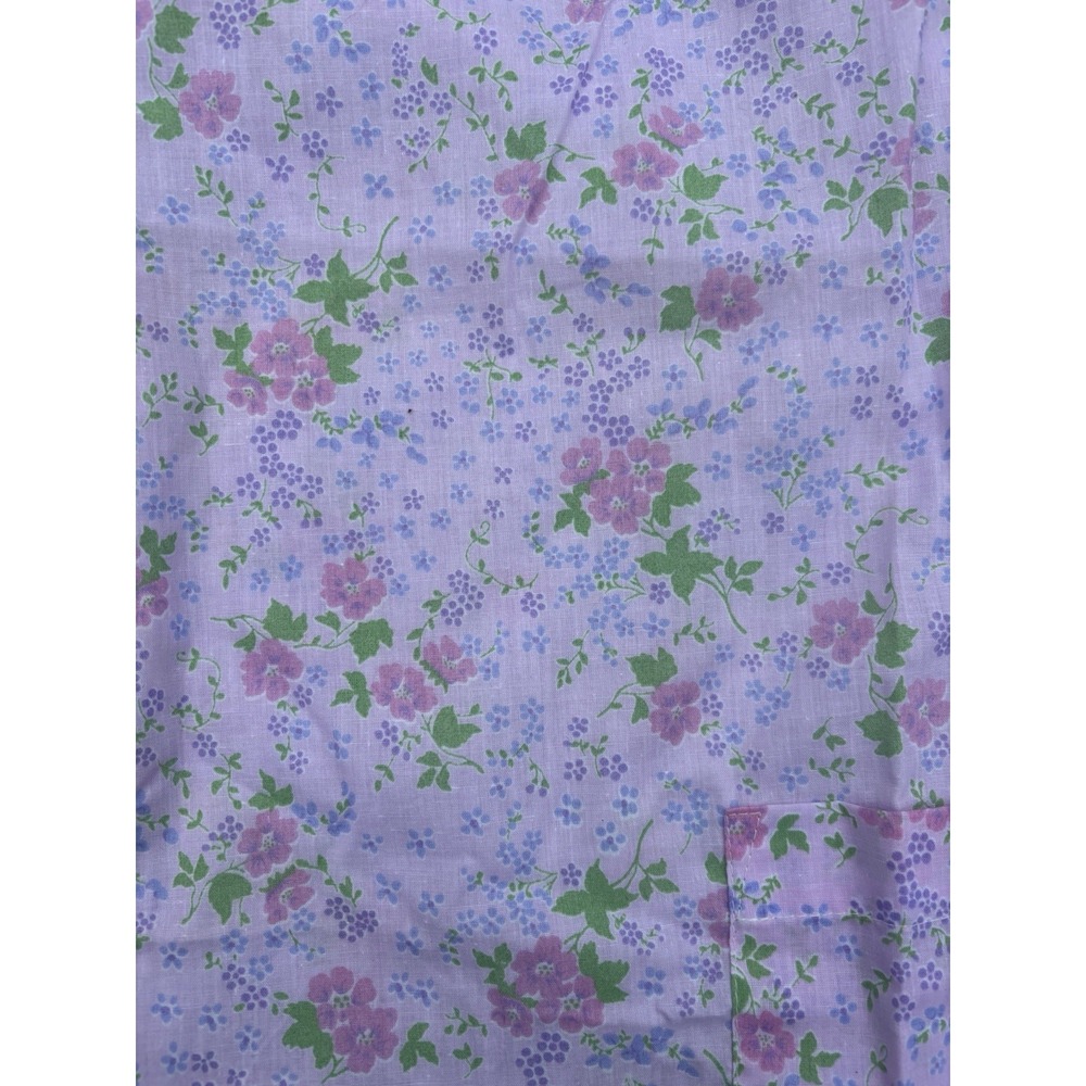 MoonDance Sleeveless Floral Purple Smock  3X Craft Art Cook Pearl Snaps Vintage - Picture 5 of 5